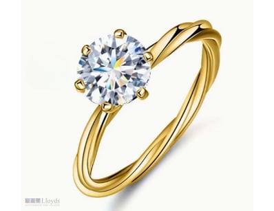 1.0CTW GRA   MOISSANITE RING IN 925 STERLING SILVE...