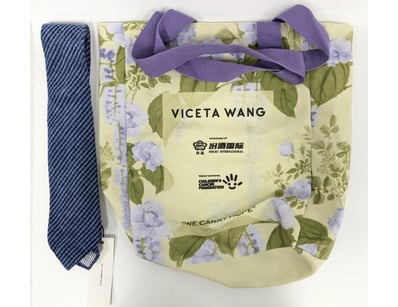 VICETA WANG TIE AND TOTE BAG

