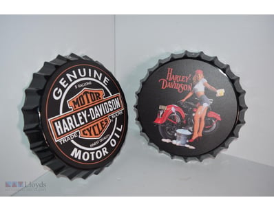 Vintage Harley Davidson Style Bottle Cap Wall Hung...
