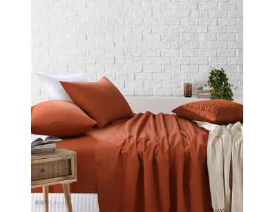 RRP $199 Amsons Bed Sheets 100% Cotton Bedding & L...