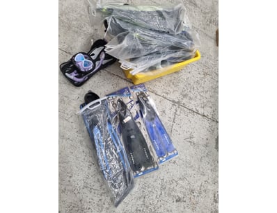 Comprehensive snorkeling and diving equipment bund...