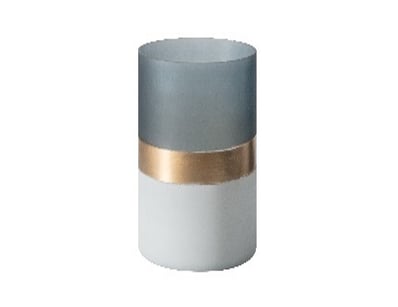 RRP: $51, Buxted Votive Frosted White/Grey/Gold (2...