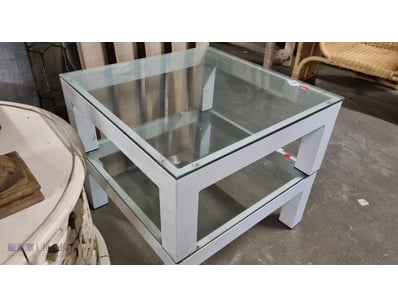 1x Only Square Glass Coffee Table, Steel Frame
Di...
