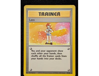 TRAINER LASS POKÉMON TRADING CARD - BASE SET #75/1...