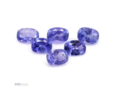 5.56CT TSW X 6, NATURAL TANZANITES     

Cushion C...