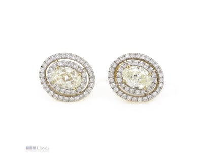 14K YELLOW GOLD, FANCY YELLOW DIAMOND AND DIAMOND,...