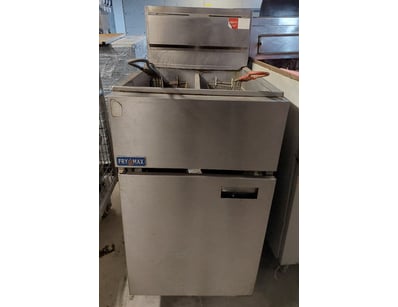 Frymax commercial double tank deep fryer featuring...