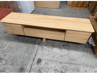 Modern light timber TV entertainment unit featurin...