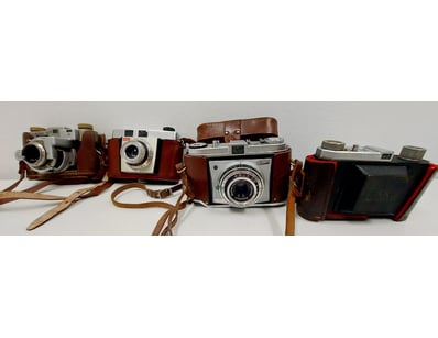 VINTAGE FILM CAMERA COLLECTION - 4 PIECE LOT WITH ...