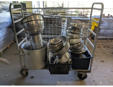 Comprehensive commercial kitchen cookware collecti...