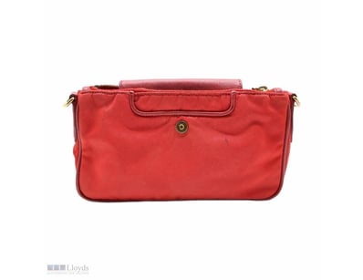 PRADA RED TESSUTO NYLON AND SAFFIANO LEATHER SMALL...