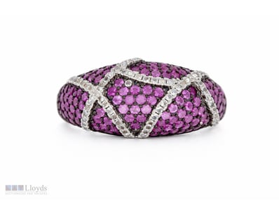 NATURAL PADPARADSCHA SAPPHIRE RING ON 925 SILVER -...