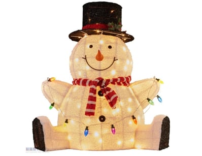 RRP $379 FREE SHIPPING. 82cm Sitting Snowman Chris...