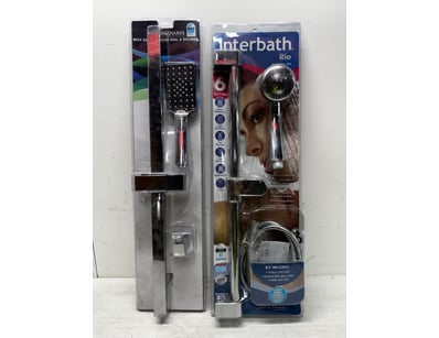Shower head, 2x shower heads including Interbath w...