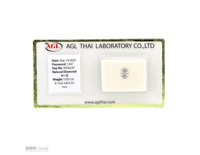 1.025CT CERTIFIED, NATURAL DIAMOND     

Oval Bril...