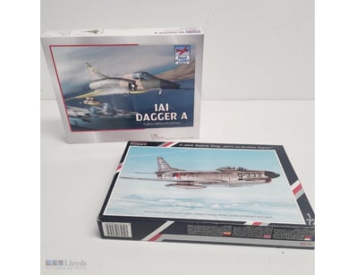 LOT OF 2 UNASSEMBLED AIRCRAFT MODEL KITS - IAI DAG...