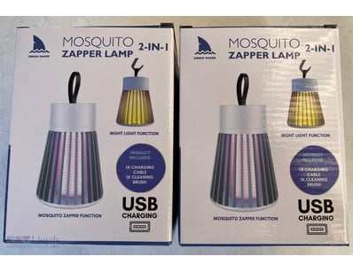 2 X Bug Zapper and Light 2in 1, USB Rechargeable, ...