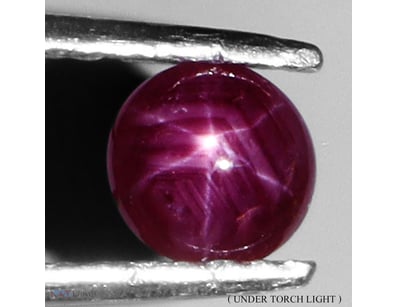NATURAL 0.90CT ROUND CABOCHON 6 RAY STAR RUBY     ...
