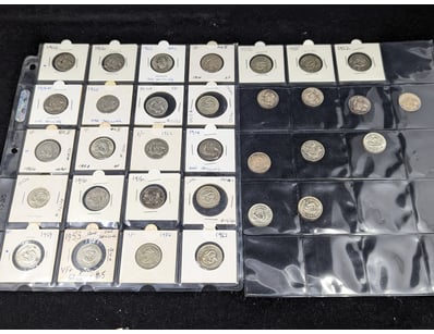AUSTRALIAN SILVER COINS COLLECTION, CIRCA 1910-196...