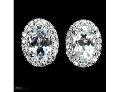 NATURAL AQUAMARINE STUD EARRINGS.     

Natural Aq...