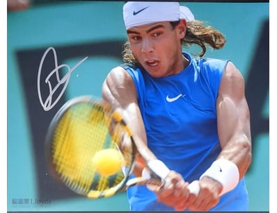 PHOTOGRAPH OF PROFESSIONAL TENNIS PLAYER RAFAEL NA...