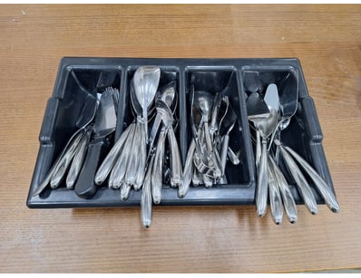 Assorted Cutlery Includes Spoons, Cake Knife & For...
