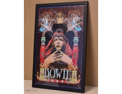 DAVID BOWIE FRAMED PRINT - EGYPTIAN PHARAOH THEMED...