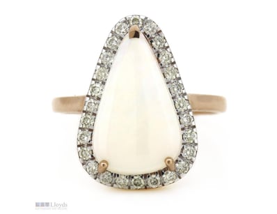 14K ROSE GOLD, 2.76CT AUSTRALIAN MINTABIE OPAL AND...