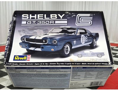 1:24 scale model kit of a 1965 or 1966 Shelby GT-3...