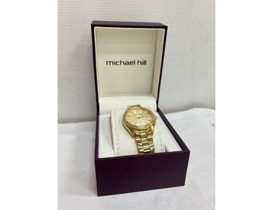 Ladies Gold Coloured with Clear Stones Watch in a ...