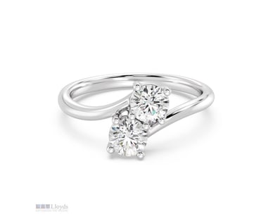 1.01 CARAT WHITE GOLD DRESS LAB GROWN DIAMOND RING...