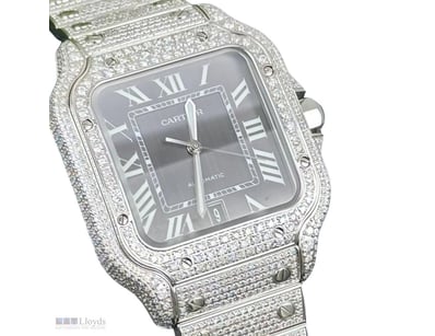 CARTIER SANTOS DE CARTIER LARGE 39.8MM STAINLESS S...