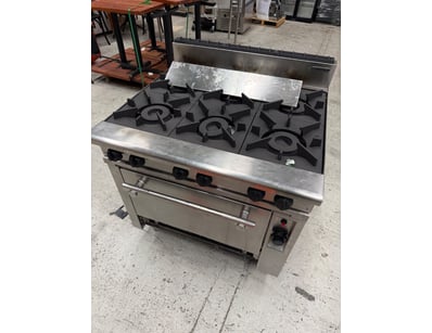 Oxford Range Oven, 6BBT-0V, Serial: 3981, 6 Burner...
