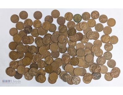 THREE ROLLS (150 COINS) USA WHEAT PENNY COIN LOT

...