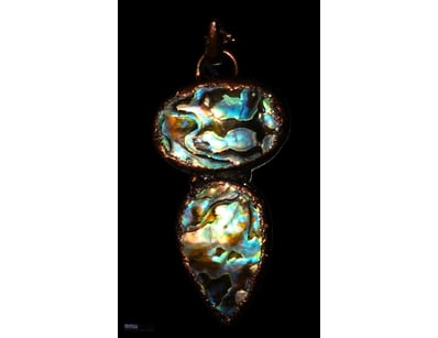 120 TCW OPALISED SHELL AND WIRE WRAPPED PENDANT   ...