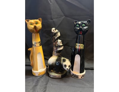VINTAGE JIM BEAM CERAMIC ANIMAL DECANTER COLLECTIO...