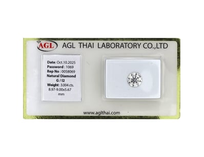3.004CT CERTIFIED, NATURAL DIAMOND     

Round Bri...