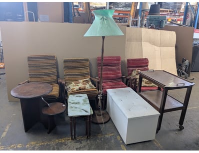 Small furniture, including 4 x vintage style arm c...