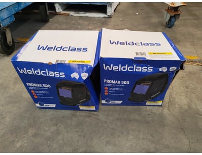2x Weldclass Promax 500 Electronic Welding Helmets