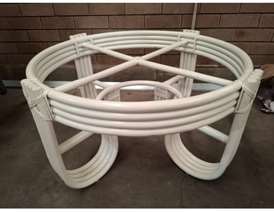 Coffee Table (Frame Only, no top), Timber, White F...