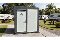 Curved Shower & Toilet Block Dimensions: