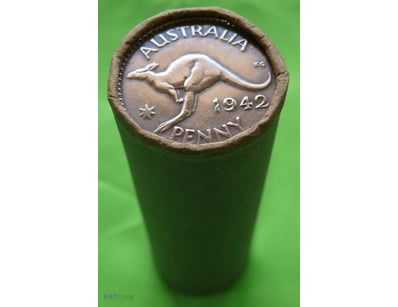 ROLL OF KGVI, AUSTRALIAN PENNY, UNKNOWN MIX YEARS,...