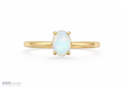 NATURAL ETHIOPIAN OPAL RING ON 925 SILVER - WITH C...