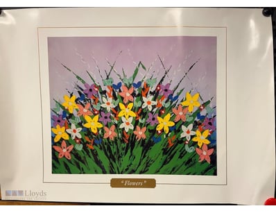 ARTIST UNKNOWN

Lithograph On Paper

Title: Flower...