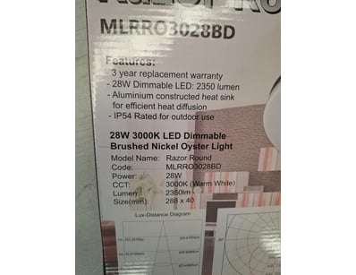 RRP $473.35 BULK LOT - QTY 4 x Razor Round LED oys...