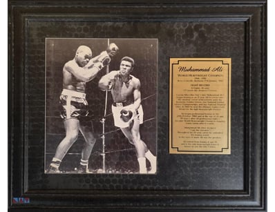 MUHAMMAD ALI WORLD HEAVYWEIGHT CHAMPION FRAMED PHO...