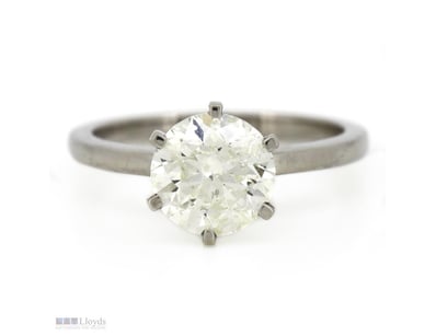 PT950/PLATINUM, 2.02CT DIAMOND, SOLITAIRE RING.   ...