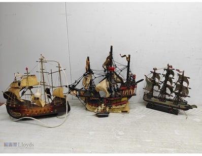 Model ships, timber style wooden model sailing shi...