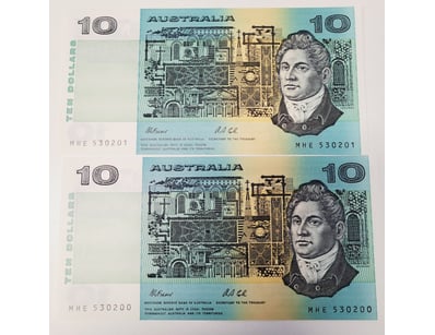 AUSTRALIAN $10 BANKNOTES, R313A (UNC)

CV : $110...