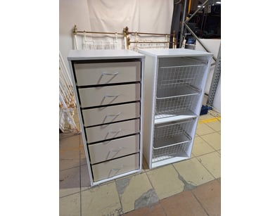 Storage Racking, Timber Style, White Finish 

Dime...